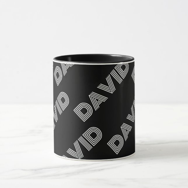 Caneca Nome Retromoderno Negrito ou Padrão do Word (Centro)