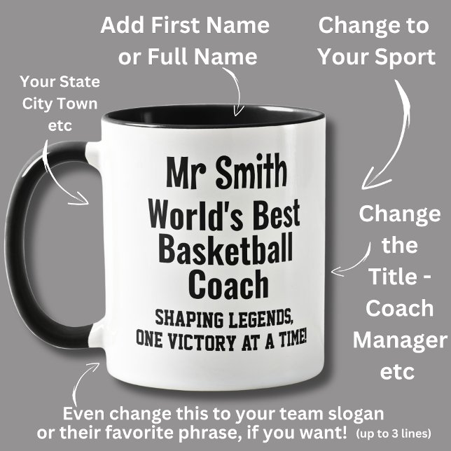 Caneca Nome, World Best Basball Coach (Criador carregado)