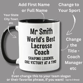 Caneca Nome, World Best Lacrosse Coach