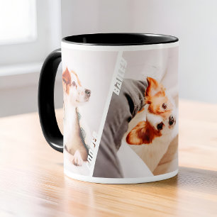 Caneca Nomes de Fotos Modernos e Resfriados 3 Colagem Mul