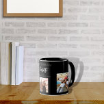 Caneca Nomes negros de fotos do amigo de aniversário<br><div class="desc">Um presente de amigos para a aniversário de 21 anos de uma mulher, celebrando sua vida com 3 fotos suas, de seus amigos, família, interesses ou animais de estimação. Personalize e adicione seu nome, 21 anos e seus nomes. Letras brancas coloridas. Um clássico fundo negro. Seu nome é escrito com...</div>