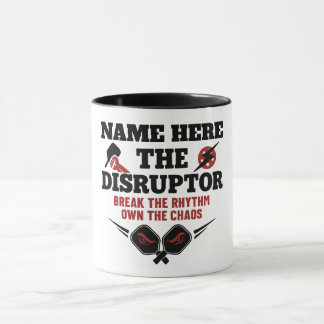 Caneca Nomes Personalizados de Pickleball O Disruptor