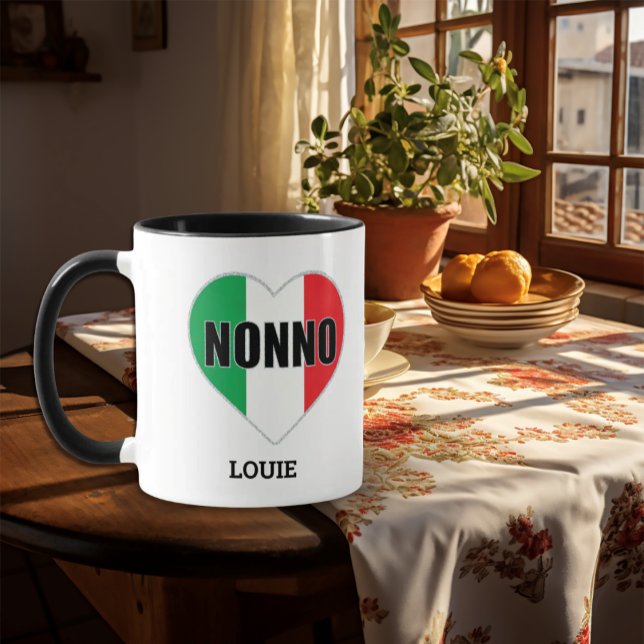 Caneca NONNO Flag Heart Mug (Criador carregado)