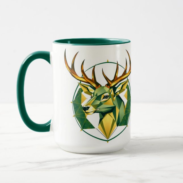 Caneca Nordic Style Geometric Deer Personalized (Esquerda)