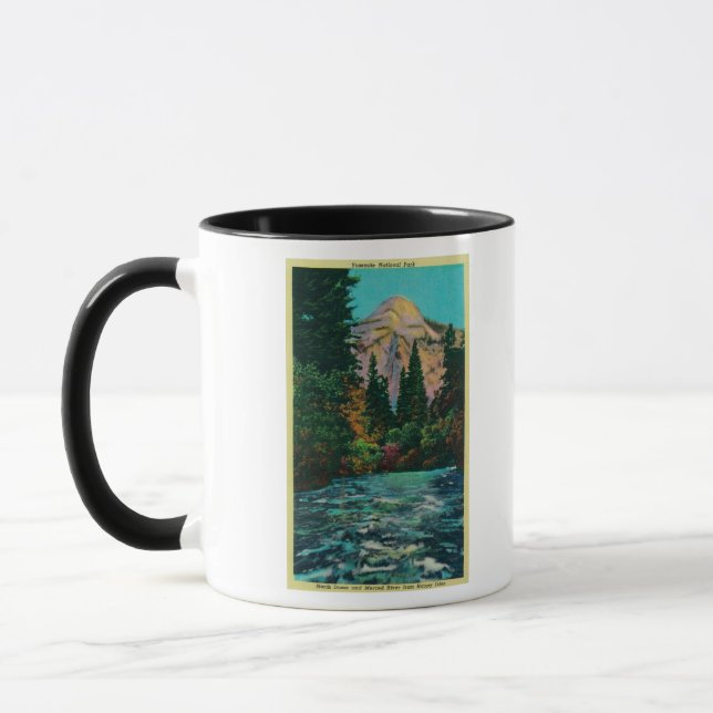 Caneca North Dome e Merced River de Happy Isles (Esquerda)