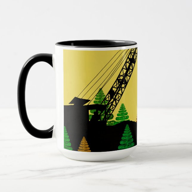 Caneca Northwest Crawler Crane n Track Fantasy Art (Esquerda)