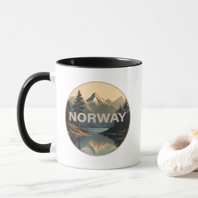 Caneca Noruega Escandinávia Europa (Com Donut)
