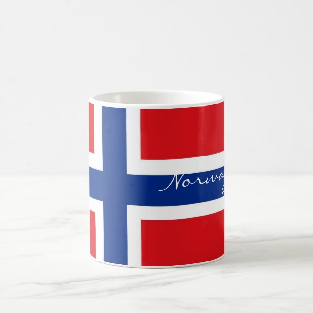 Caneca norueguesa da lembrança da bandeira de (Centro)