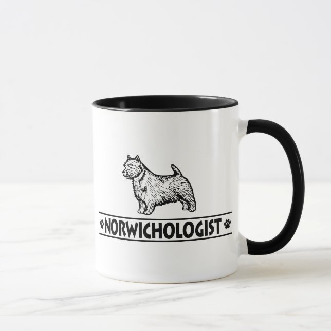 Caneca Norwich Terrier cómico (Direita)