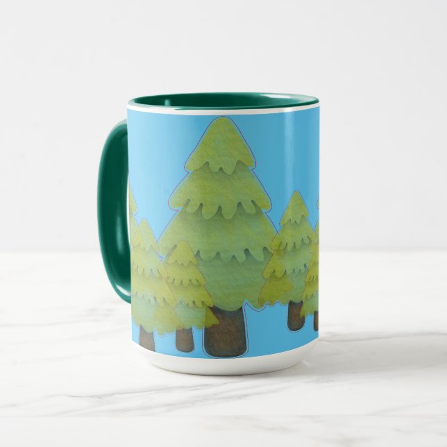 Caneca "Nos Árvores" Café (Frente Esquerda)