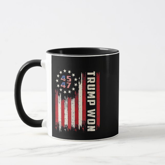 Caneca Nós Ganhamos INAUGURAÇÃO DO TRUMP Bandeira America (Esquerda)