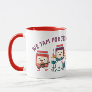 Caneca Nós Jam para Jesus versículo da bíblia fofo desenh