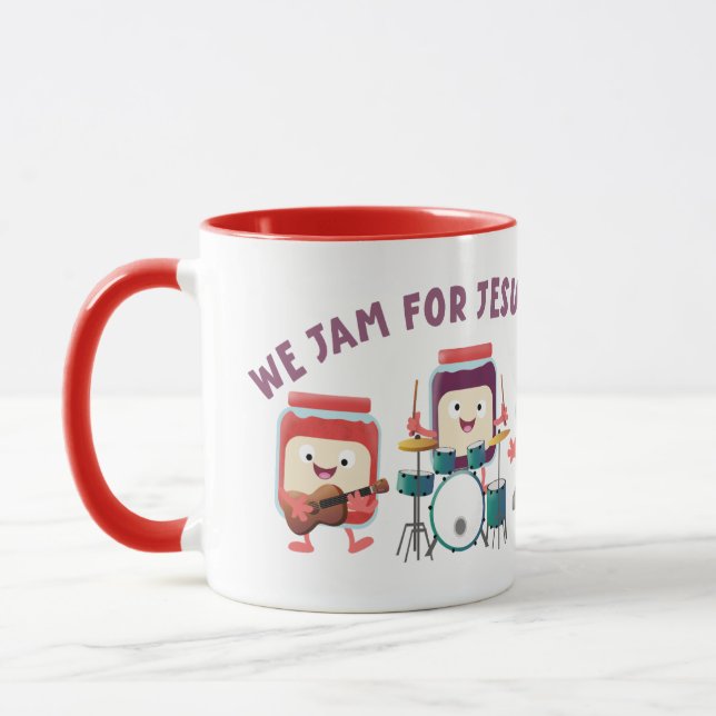 Caneca Nós Jam para Jesus versículo da bíblia fofo desenh (Esquerda)