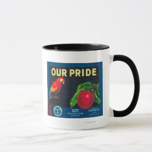 Caneca Nossa Etiqueta de Maçã do Orgulho - Estado de Wash