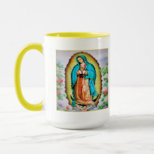 Caneca Nossa Senhora de Guadalupe Floral