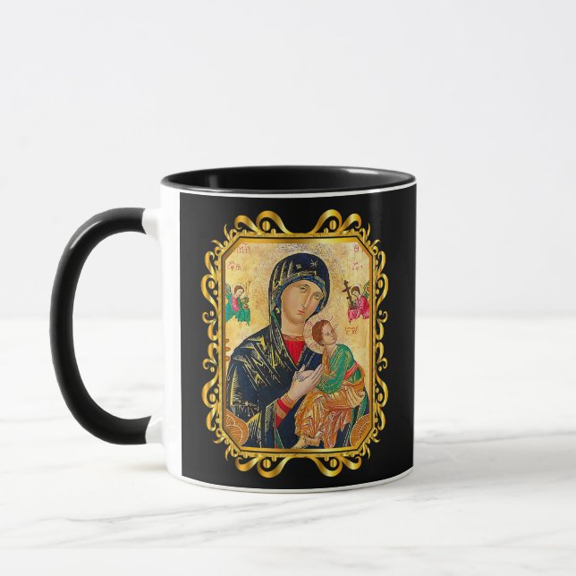 Caneca Nossa Senhora Perpétua Ajuda Abençoou A Mãe Maria (Esquerda)