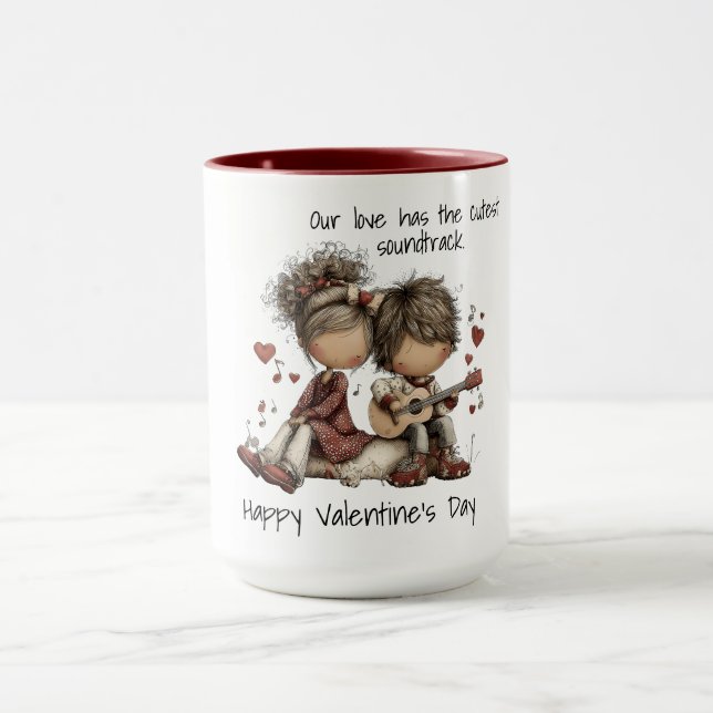 Caneca Nosso amor tem a trilha sonora mais fofa (Centro)