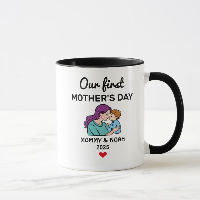 Caneca Nosso Primeiro Dia das Mães, Primeiros Presentes d (Direita)