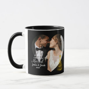 Caneca Nosso Primeiro Natal Casados Coração Moderno Foto