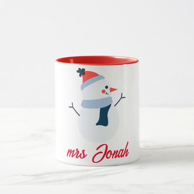 Caneca Nosso Primeiro Natal como Sr. e Sra. Newlywing (Centro)