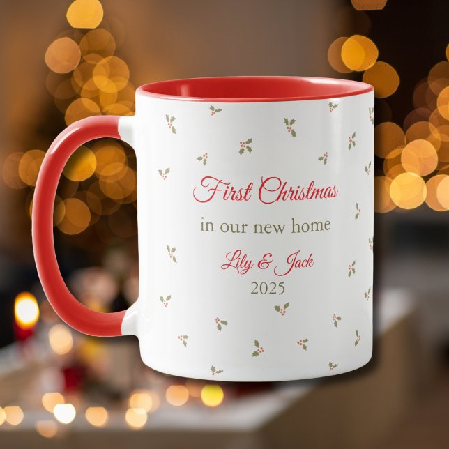 Caneca Nosso Primeiro Natal Em Nossa Nova Casa Modelo Hol (Criador carregado)
