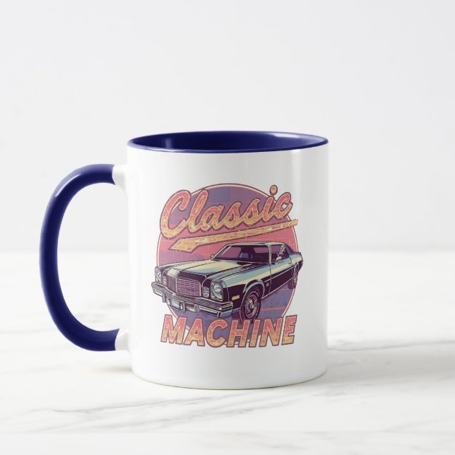 Caneca Nostalgic Synthwave Sunset Car (Esquerda)