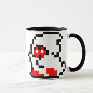 Caneca nostálgica do fantasma do pixel NES