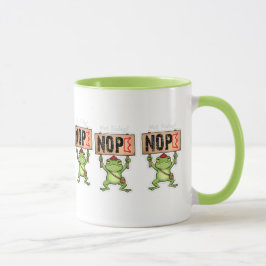 Caneca Not Today! Nope Frog Sticker