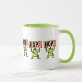 Caneca Not Today! Nope Frog Sticker