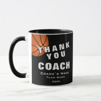 Caneca Nota de Agradecimento ao Treinador de Basquete Bol