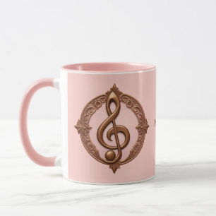 Caneca Nota de Limpeza Musical de Nome Personalizado
