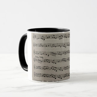 Caneca Notações musicais de sinfonia clássica