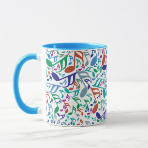 Caneca Notas de música coloridas