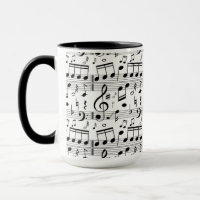 Notas de partitura divertidas arte para músicos
