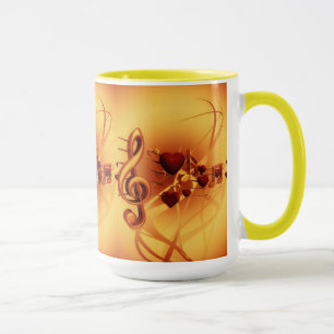 Caneca Notas Douradas do Elegant Vintage