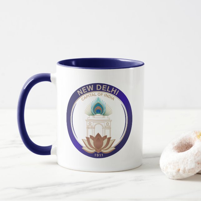 Caneca Nova Deli Índia (Com Donut)