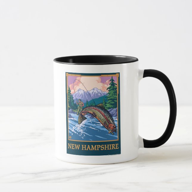 Caneca Nova HampshireAngler Pescador Cena (Direita)