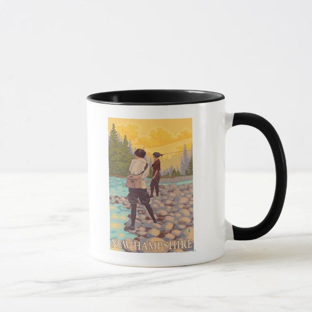 Caneca Nova HampshireMulheres Voam Cena de Pesca (Direita)