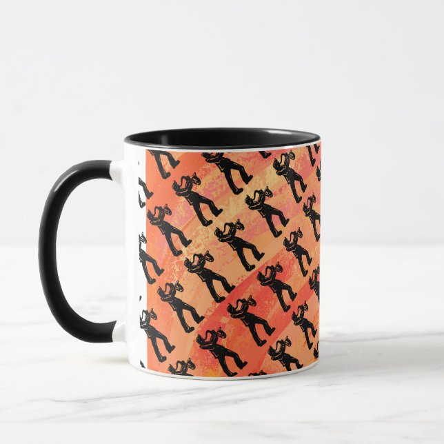Caneca Nova Iorque Boogie Noights Saxofone Orange (Esquerda)
