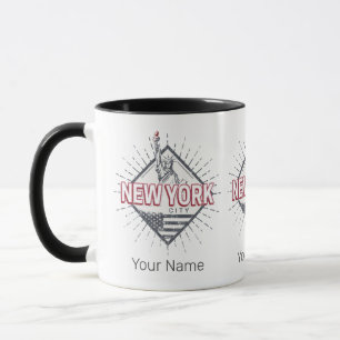 Caneca Nova Iorque EUA Vintage EUA Souvenir
