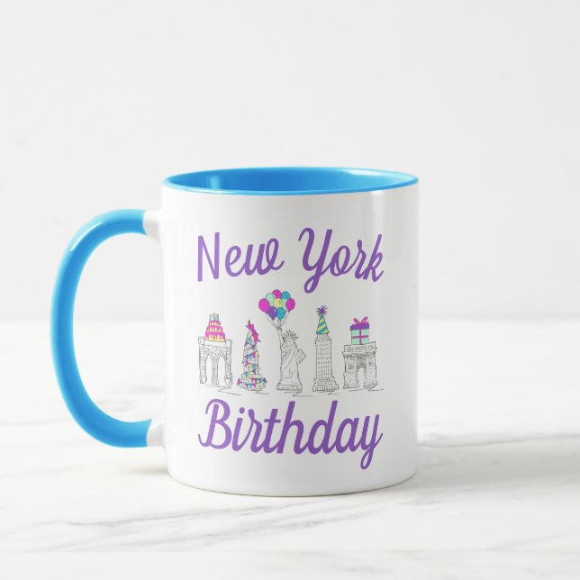 Caneca Nova Iorque NYC Landmarks Festa de aniversário (Esquerda)