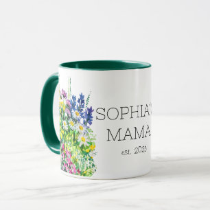 Caneca Nova Mamãe, flores silvestres
