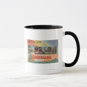 Caneca Nova Orleans, Louisiana - Cenas com Letras Grandes