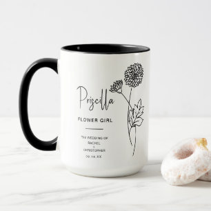 Caneca Novembro Flor Girl Flor de Nascimento do Chrysan