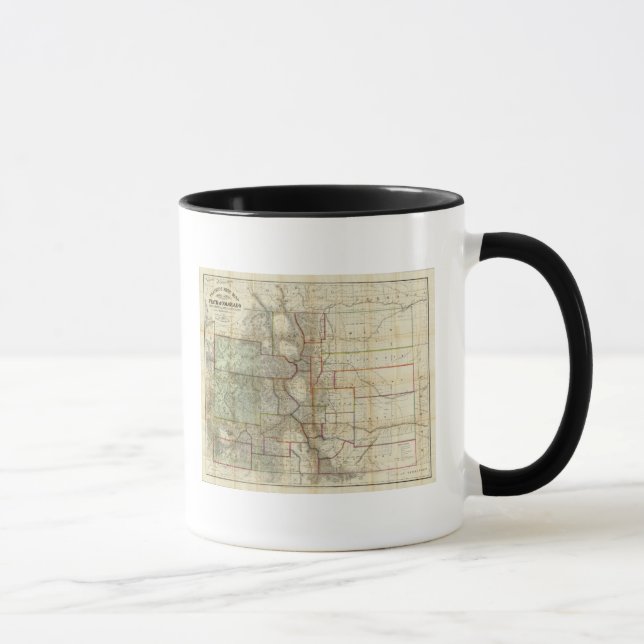 Caneca Novo Mapa de Thayer do Estado do Colorado (Direita)