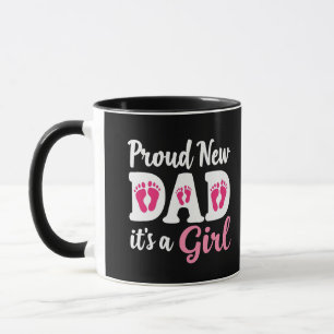 Caneca Novo papai Orgulhoso É Pai de ser uma garota