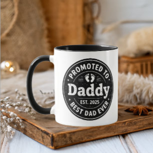 Caneca Novo papai promovido ao Pai Padre Gift Simples