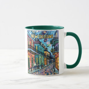 Caneca Novo Quarteirão Francês de Orleans Estilo Van Gogh