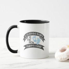 Caneca Novos Pais Divertidos Bebê Dormindo é Hora Feliz