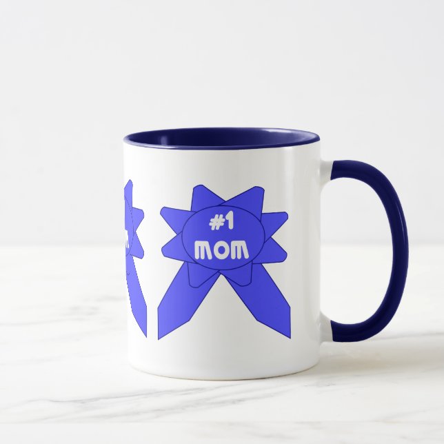 Caneca Número 1 Mãe Fita Azul (Direita)
